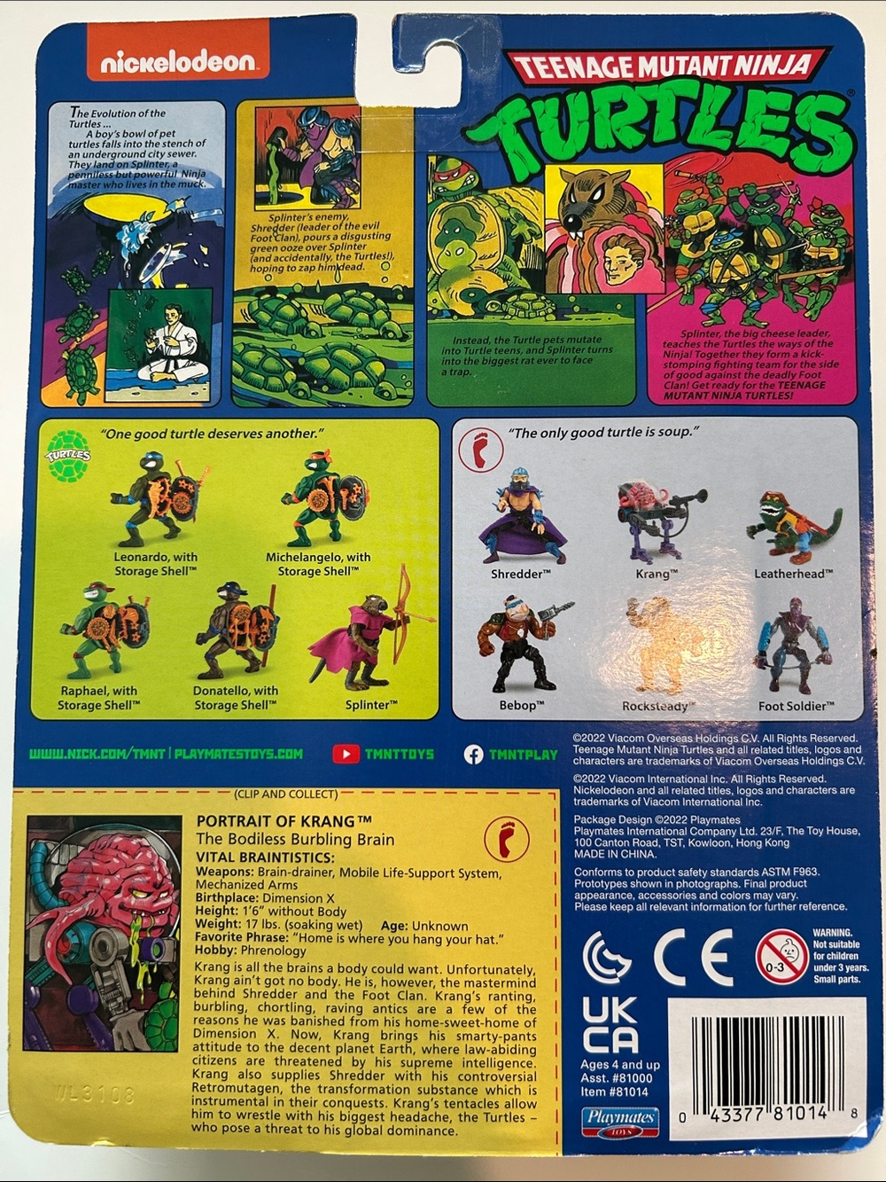 Teenage Mutant Ninja Turtles Krang Figure with Purple Mech Legs and Pink Body - Picture 2 of 2
